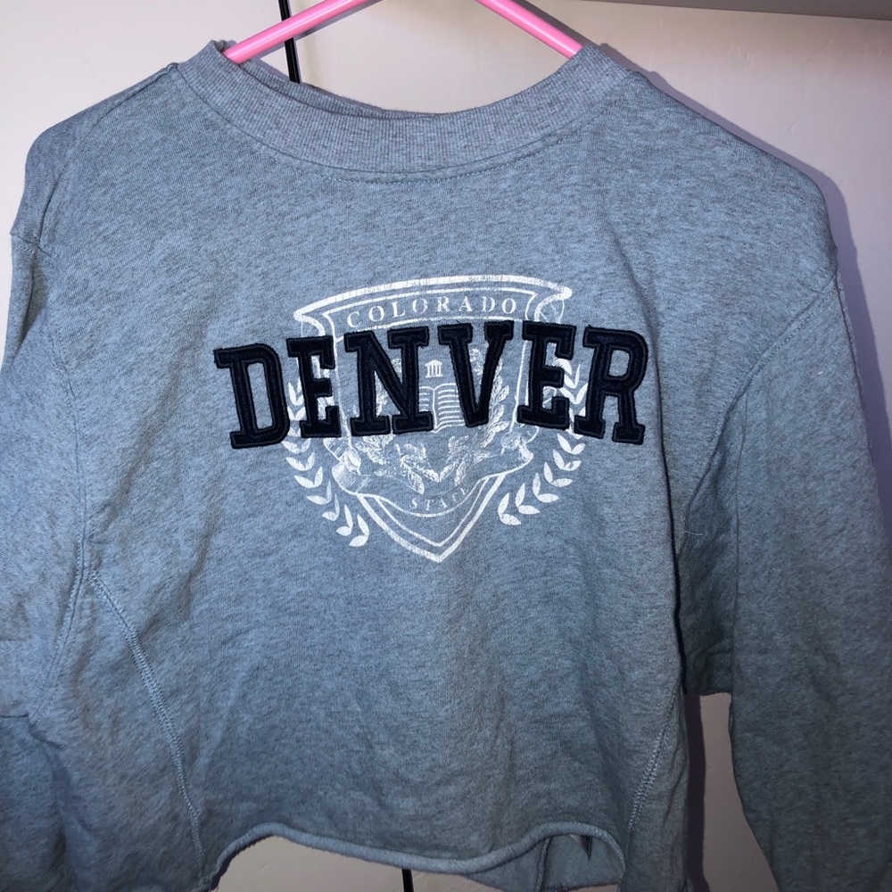 Blue Denver Cropped Crewneck